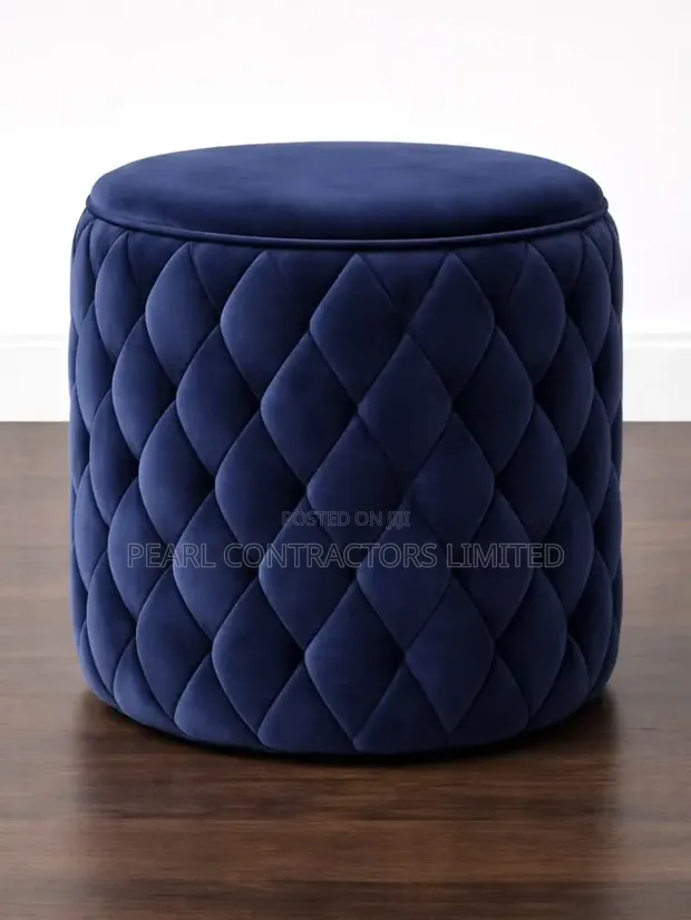 Patterned Ottoman Poufs - Brand New - 1