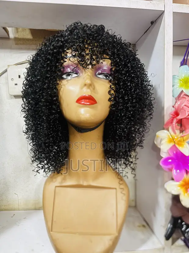 Crazy Wigs Curly Hair 12" with Fringe - 1