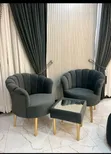 Pair of Butterfly Accent Sofas - Brand New - 1