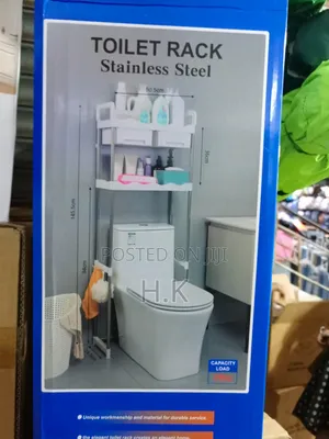 HEXAR 2-Tier Stainless Steel Over-the-Toilet Storage Rack