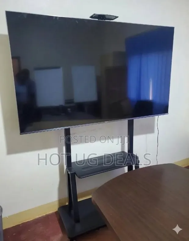 Heavy-Duty Height-Adjustable TV Trolley Stand (32"-100") - 1