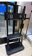 Heavy-Duty Height-Adjustable TV Trolley Stand (32"-100") - 2
