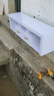 5ft White TV Stand with Drawers - 2