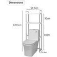 2-Tier Over Toilet Storage Shelf with Towel Rack - 2