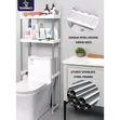 2-Tier Over Toilet Storage Shelf with Towel Rack - 4