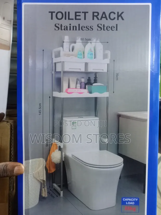 HEXAR 2-Tier Over-the-Toilet Bathroom Organizer - 1
