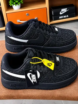 Black Nike Air-Style Sneakers