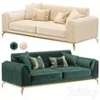 Lotus Two Seater Sofa Couches in Any Colour - 2