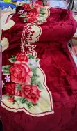 6 Kg Plush Mink Blankets - Red & Cream Floral - 2