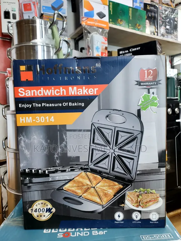 Hoffmans Electronics 4-Slice Sandwich Maker (Model HM-3014) - 1
