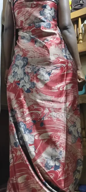 Floral Gomesi Fabrics - Red Viscose
