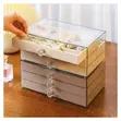 Velvet Jewelry Organizer with 3 Drawers - 3