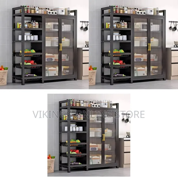 Movable Multifunctional Kitchen Pantry Cabinet - 1