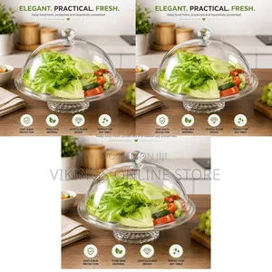 Acrylic Salad/Pastry Stand with Dust & Bug Protection