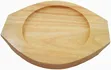 Round Cast Iron Set with Rubberwood Underliner - 2