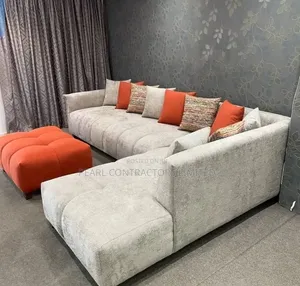 Classic L-Shape Sofa with Center Piece