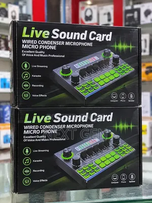 Live Sound Card, Wired Condenser Microphone & Audio Mixer