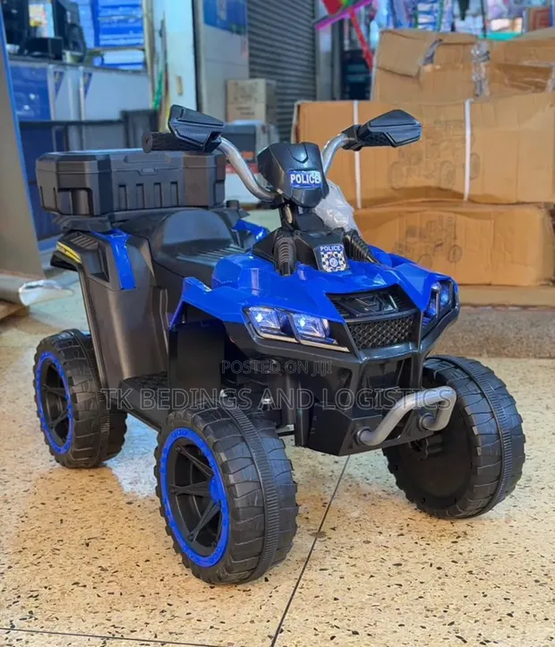Kids Police Quad Bike - 12V Rechargeable - 1