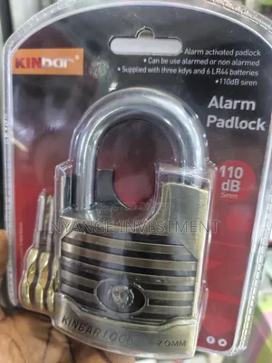 Kinbar 70mm Alarm Padlock with 110dB Siren