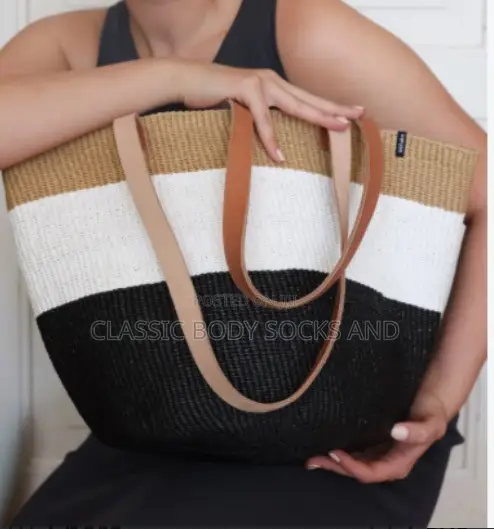 White and Black Kiondo Bag - 1