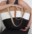 White and Black Kiondo Bag - 1
