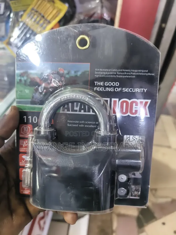 110dB Heavy-Duty Alarm Padlock with Motion Sensor - 1