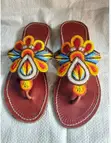 Women's Masai Leather Sandals - Multicolored - 1
