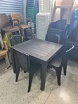 Executive Plastic Dining Table and 4 Chairs - 1