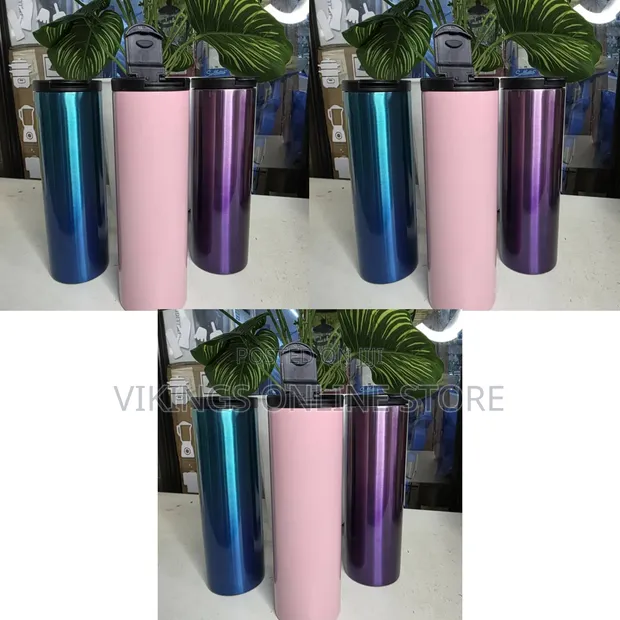 600ml Anti-Spill Double-Wall Insulated Stainless Steel Skinny Tumbler - 1