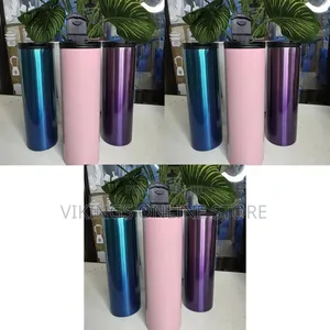 600ml Anti-Spill Double-Wall Insulated Stainless Steel Skinny Tumbler