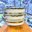 Gold Serving Dishes with Glass Covers - 2