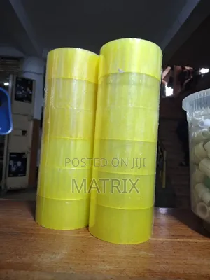 Transparent Yellow Packing Tape (6 Rolls)