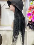 Round Cape Braided Wig - 1