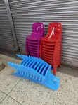 Kids Plastic Armless Chairs (Pink) - 2