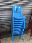 Light Blue Kids Plastic Chairs - 1