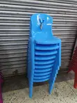 Light Blue Kids Plastic Chairs - 2