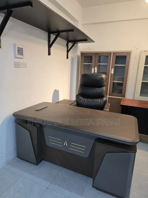 Executive Office Desk, Chair, and Cabinet - 1