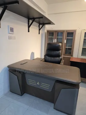 Executive Office Desk, Chair, and Cabinet