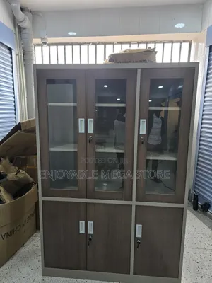 Metallic 3-Door File Cabinet - Brand New