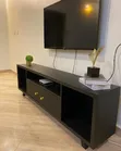 Black TV Stand Unit - 1.9 Meter - 1