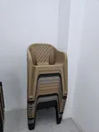 Brand New Plastic Chairs with Armrests - 2