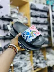A Bathing Ape Cartoon Shark Platform Slide Sandals - 2
