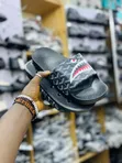 A Bathing Ape Cartoon Shark Platform Slide Sandals - 3