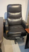 Executive Office Reclining Chair - Black Leather - 1