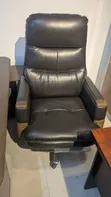 Executive Office Reclining Chair - Black Leather - 3