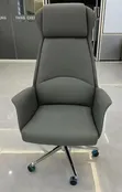 High Back Genuine Leather Office Chair - 3