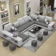 Mahindra Sectional U-Shape Sofas - Any Colour - 2