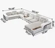 Nirandra Sectional U-Shape Sofas - Customisable - 3