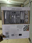 Expandable Utensil Tray Drawer Organizer - Silverware Holder - 4