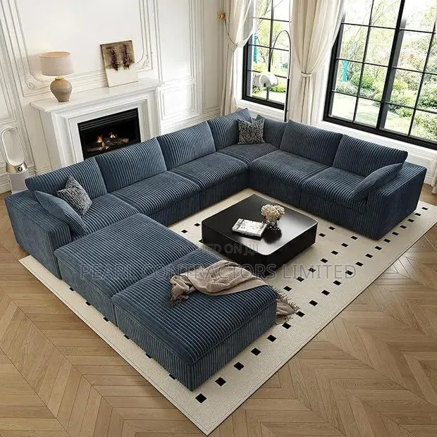 6-Seater U-Shaped Sofa Sets - Any Colour/Material - 1
